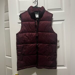 Old Navy Burgundy Puffer Vest
